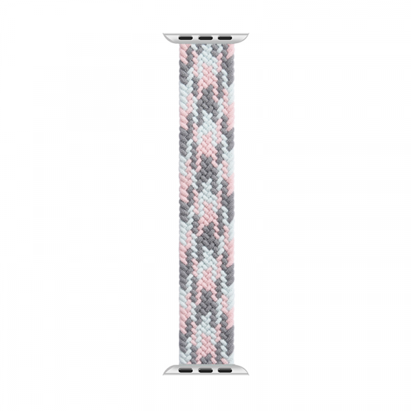 WIWU BRAIDED SOLO LOOP WATCHBAND FOR IWATCH 42-44MM (L:155MM) - GRAY+PINK+LAKE BLUE