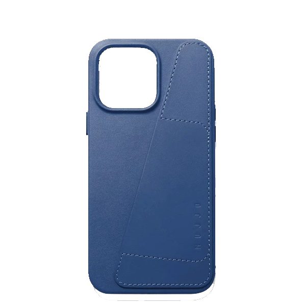 Mujjo iPhone 14 Plus Leather Wallet Case -Blue