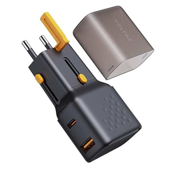 VOLTME VITO Go EzTravel 35W Dual Port Fast USB Charger Plug, GaN III USB C Charger Adapter-Black