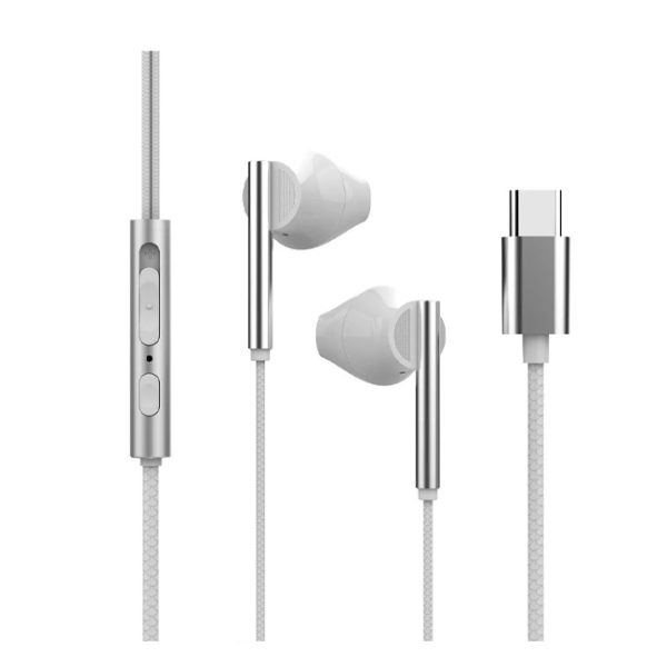 Levore Wired Earphone with Type C Connector- White