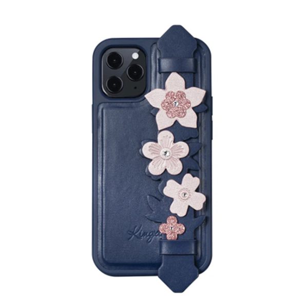Kingxbar  iPhone 12 Pro Max Sweet Series Decorated Original Swarovski Crystals Case Blue