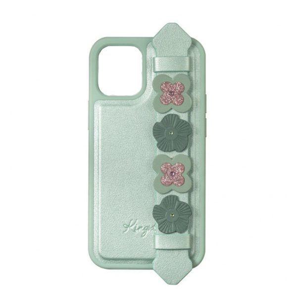 Kingxbar  iPhone 12 Pro Max Sweet Series Decorated Original Swarovski Crystals Case Green