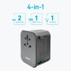 Anker Nano Travel Adapter (4-in-1, 65 Watts) - Black - Image 2