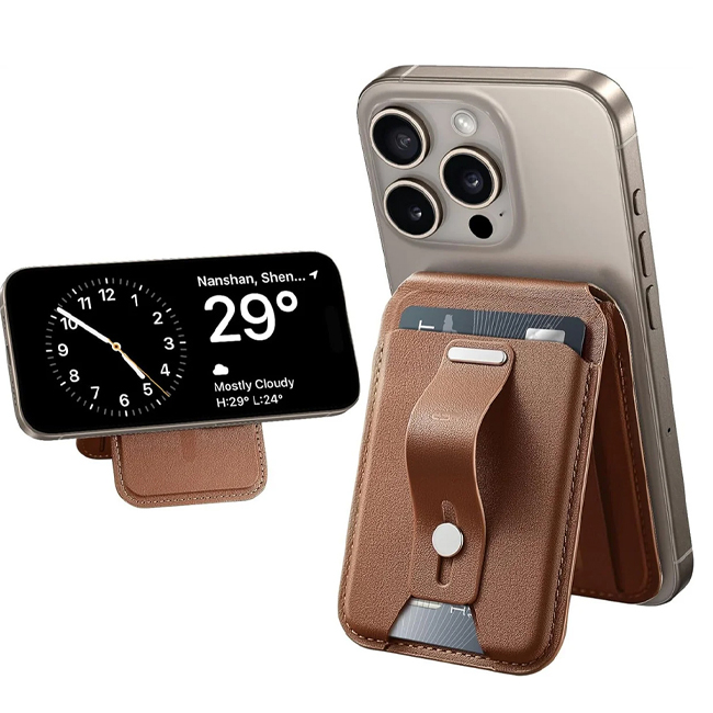 ESR Magsafe Grip Wallet Stand Halolock (Tan) AZM Store