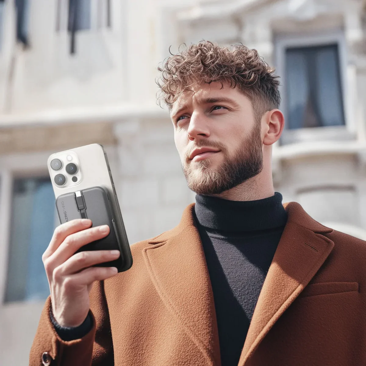 ⁦Amazingthing Thunder Go Magstand 10000mAh Powerbank-Black⁩ - الصورة ⁦4⁩