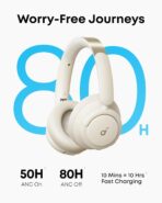 ⁦Soundcore Q30 Anker, Hybrid Active Noise Cancelling Headphones, Multiple Modes -White⁩ - الصورة ⁦2⁩