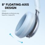 ⁦Soundcore by Anker, Space One, Noise Cancelling Wireless Audio, Comfortable Fit -Blue⁩ - الصورة ⁦4⁩
