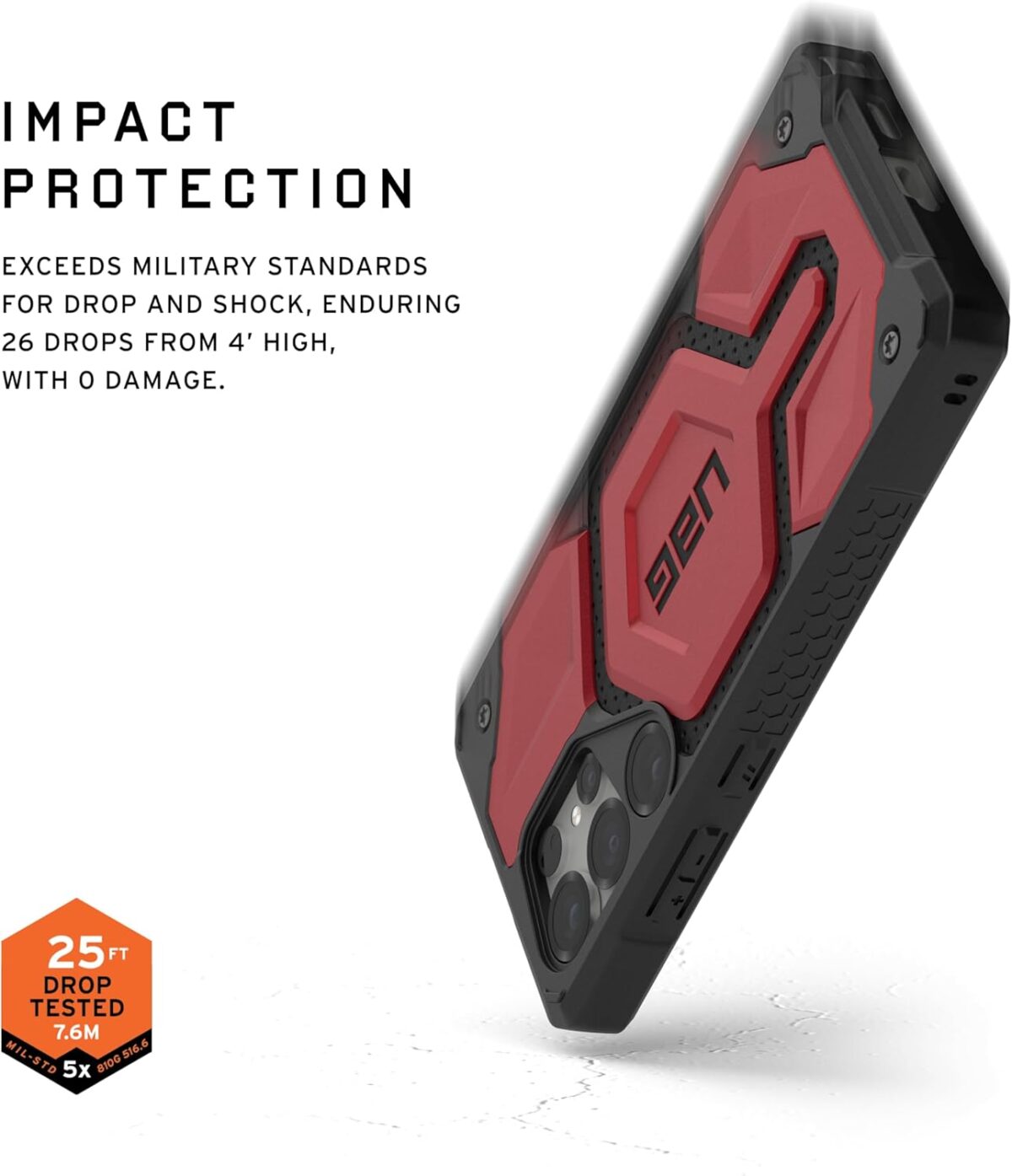 UAG for Samsung Galaxy S25 Ultra Case 6.9" Monarch Pro Cover, Crimson - Image 2