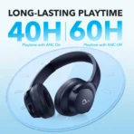 ⁦Soundcore by Anker Q20i Hybrid Active Noise Cancelling Headphones - Blue⁩ - الصورة ⁦3⁩