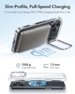 ⁦ESR  iPhone 17 Pro HaloLock Classic Hybrid Case with Stash Stand (Clear)⁩ - الصورة ⁦2⁩