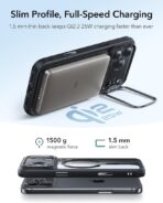 ESR iPhone 17 Pro Max  HaloLock Classic Hybrid Case with Stash Stand (Clear Black) - Image 2