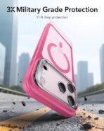 ESR  iPhone 17 Pro Max  HaloLock Classic Hybrid Case with Stash Stand (Frosted Pink) - Image 3