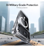 ⁦ESR  iPhone 17 Pro HaloLock Classic Hybrid Case with Stash Stand (Clear)⁩ - الصورة ⁦3⁩