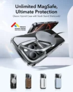 ESR  iPhone 16 Pro Max Classic Hybrid (HaloLock) with Stash Stand Case (Black) - Image 2
