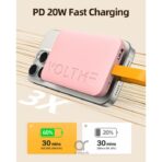 ⁦VOLTME Hypercore 10K Sling Power Bank | 22.5W Output |  10,000mAh  - Pink⁩ - الصورة ⁦2⁩