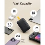 ⁦VOLTME Hypercore 10K Sling Power Bank | 22.5W Output |  10,000mAh  - Black⁩ - الصورة ⁦3⁩