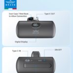 ⁦Brave 5000mAh Power Bank Pro Mini  20W  BP-29 - Black⁩ - الصورة ⁦2⁩