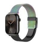 AmazingThing Omni Style Flip Watch Band Apple Watch  Rainbow & Black
