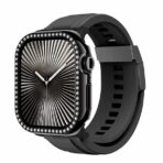 Amazing Thing Apple Watch 46mm Glamour GleamFit Stylish Sparkle -Black