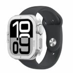 AmazingThing Apple Case 46mm Titan Pro ArmorFit Premium Metal -Silver