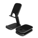 BRAVE 2-in-1 Foldable Adjustable Phone & Tablet Stand for Desk  - Black
