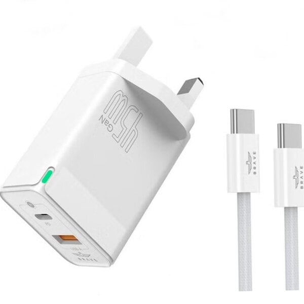 BRAVE 45W GAN FAST CHARGER WITH CABLE