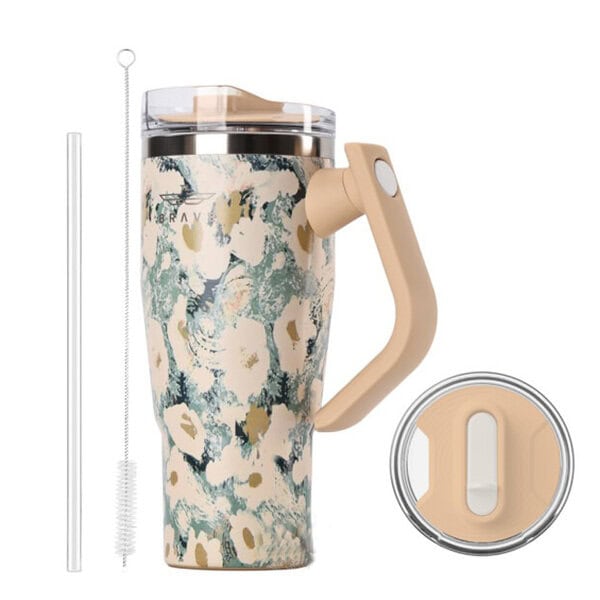 Brave Temp Guard Vacuum Insulated Travel Mug 1200ml - Yellow Rose