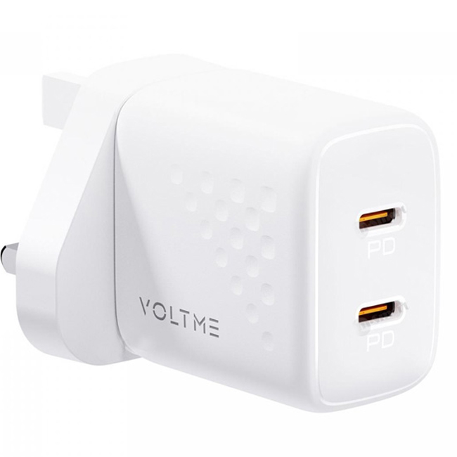 18994 Voltme Revo 20 Duo Lite Wall Charger (20W) White - Image 1