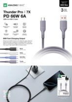 AmazingThing USB-A To USB C Thunder Pro I 6A 7X 1.2M- Purple - Image 2