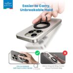 ⁦Brave Grip Magnetic Finger Ring Holder - Black⁩ - الصورة ⁦4⁩