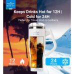 ⁦Brave Temp Guard Vacuum Insulated Travel Mug 950ml - White⁩ - الصورة ⁦2⁩