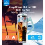 ⁦Brave Temp Guard Vacuum Insulated Travel Mug 950ml - Green Rose⁩ - الصورة ⁦2⁩