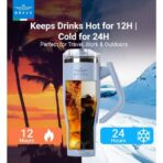 ⁦Brave Temp Guard Vacuum Insulated Travel Mug 1200ml - Sky Blue⁩ - الصورة ⁦4⁩