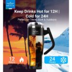 ⁦Brave Temp Guard Vacuum Insulated Travel Mug 1200ml - Black⁩ - الصورة ⁦4⁩