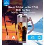 ⁦Brave Temp Guard Vacuum Insulated Travel Mug 1200ml - Purplish Red⁩ - الصورة ⁦2⁩