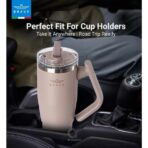 ⁦Brave Temp Guard Vacuum Insulated Travel Mug 950ml - Dark Coffee⁩ - الصورة ⁦3⁩