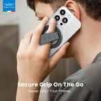 ⁦BRAVE GRIP 3 in 1 Magnetic Grip & Kickstand Gray⁩ - الصورة ⁦2⁩