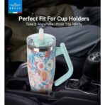 ⁦Brave Temp Guard Vacuum Insulated Travel Mug 950ml - Green Rose⁩ - الصورة ⁦4⁩