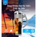 ⁦Brave Temp Guard Vacuum Insulated Travel Mug 1200ml - Dark Grey⁩ - الصورة ⁦4⁩