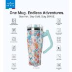 ⁦Brave Temp Guard Vacuum Insulated Travel Mug 1200ml - Green Rose⁩ - الصورة ⁦4⁩