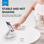 BRAVE 2-in-1 Foldable Adjustable Phone & Tablet Stand for Desk- White - Image 4