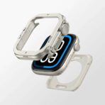 ⁦AmazingThing Apple Case 46mm Titan Pro ArmorFit Premium Metal -Silver⁩ - الصورة ⁦2⁩