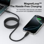 AmazingThing Magcord 60W Usb-C To Usb-C Magnetic Cable 1.2M - BLACK - Image 4