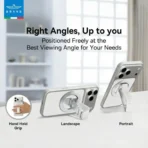 BRAVE MagGrip 3-in-1 Magnetic Phone Grip & Kickstand -Silver - Image 5