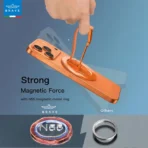 BRAVE MagGrip 3-in-1 Magnetic Phone Grip & Kickstand -Cosmic Orange - Image 4